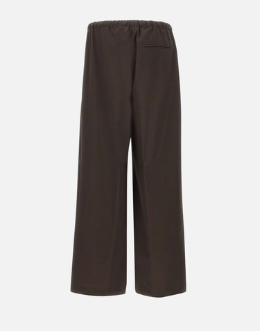 Pantaloni con coulisse in lana vergine 50563827 210 BOSS 