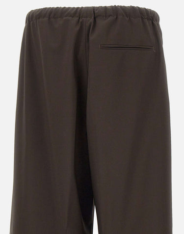 Pantaloni con coulisse in lana vergine 50563827 210 BOSS 