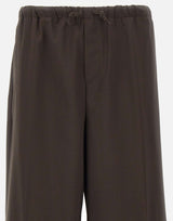 Pantaloni con coulisse in lana vergine 50563827 210 BOSS 