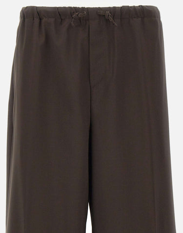 Pantaloni con coulisse in lana vergine 50563827 210 BOSS 