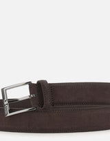 BOSS Cintura in pelle scamosciata con fibbia ad ardiglione BROWN Uomo 