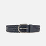 BOSS Cintura in pelle intrecciata BLUE Uomo 