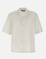 BOSS Camicia in misto seta WHITE Uomo 