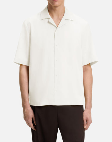 BOSS Camicia in misto seta WHITE Uomo 