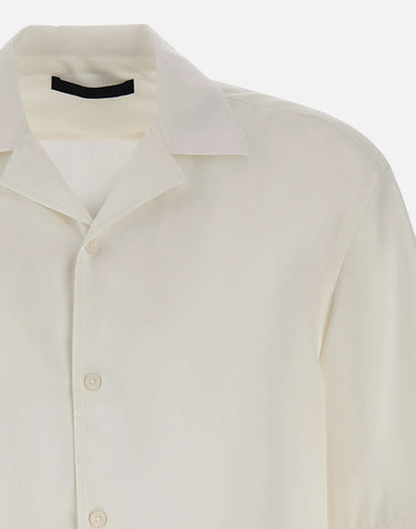 BOSS Camicia in misto seta WHITE Uomo 