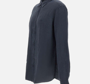 BOSS Camicia in lino BLUE Uomo 