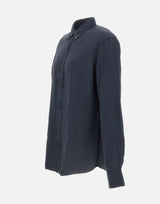 BOSS Camicia in lino BLUE Uomo 