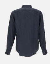BOSS Camicia in lino BLUE Uomo 