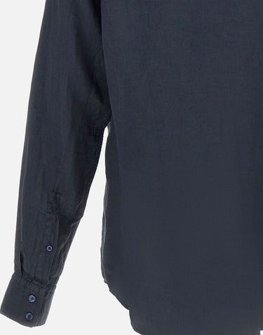 BOSS Camicia in lino BLUE Uomo 
