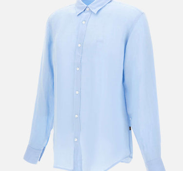 BOSS Camicia in lino Light Blue Uomo 