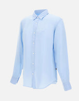 BOSS Camicia in lino Light Blue Uomo 