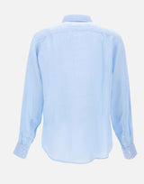 BOSS Camicia in lino Light Blue Uomo 