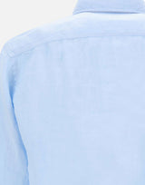 BOSS Camicia in lino Light Blue Uomo 