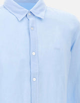BOSS Camicia in lino Light Blue Uomo 
