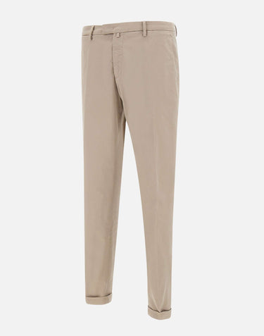 BRIGLIA 1949 Pantaloni  "BG03" in cotone stretch BEIGE Uomo 