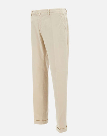 BRIGLIA 1949 Pantaloni "BG03" in cotone stretch WHITE Uomo 