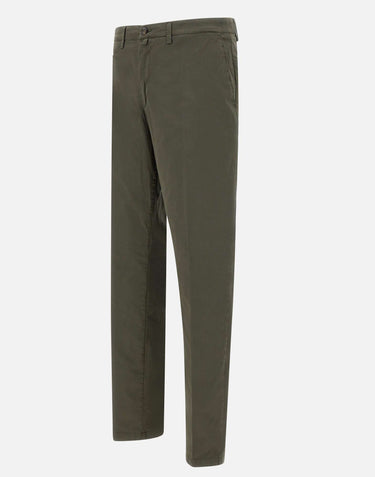 BRIGLIA 1949 Pantaloni "BG05C" in cotone stretch GREEN Uomo 