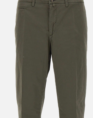 BRIGLIA 1949 Pantaloni "BG05C" in cotone stretch GREEN Uomo 