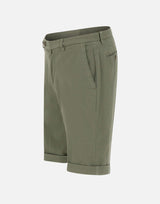 BRIGLIA 1949 Bermuda in cotone con micro texture GREEN Uomo 
