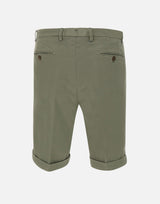 BRIGLIA 1949 Bermuda in cotone con micro texture GREEN Uomo 