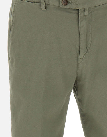BRIGLIA 1949 Bermuda in cotone con micro texture GREEN Uomo 