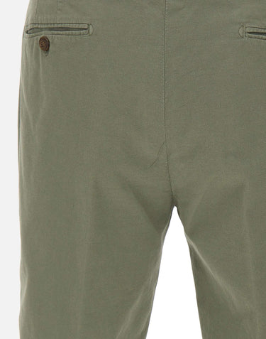 BRIGLIA 1949 Bermuda in cotone con micro texture GREEN Uomo 