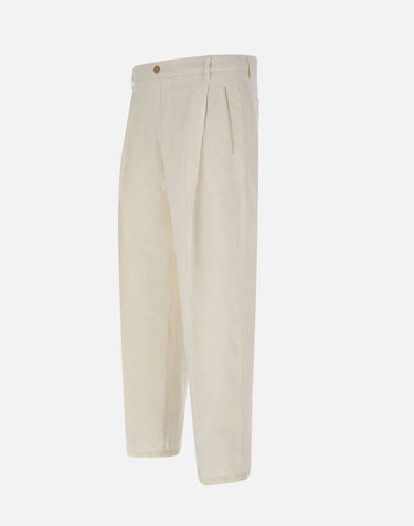 BRIGLIA 1949 Pantaloni in misto cotone WHITE Uomo 