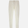 BRIGLIA 1949 Pantaloni "Portobello" in cotone WHITE Uomo 