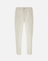 BRIGLIA 1949 Pantaloni "Portobello" in cotone WHITE Uomo 