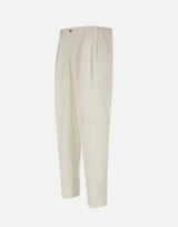BRIGLIA 1949 Pantaloni "Portobello" in cotone WHITE Uomo 