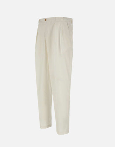 BRIGLIA 1949 Pantaloni "Portobello" in cotone WHITE Uomo 