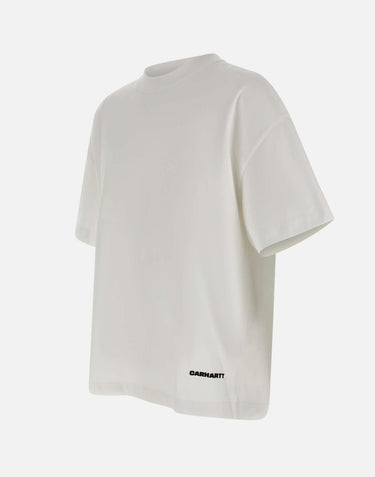 CARHARTT WIP T-Shirt "S-S Link Script" WHITE Uomo 