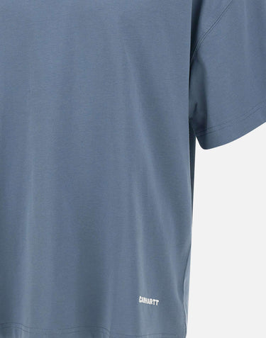 CARHARTT WIP T-shirt "S/S Link Script" Light Blue Uomo 