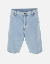 CARHARTT WIP "Single Knee Short" Light Blue Uomo 