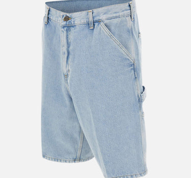 CARHARTT WIP "Single Knee Short" Light Blue Uomo 