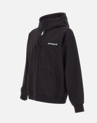 CARHARTT WIP "Hooded Archive Lines Jacket" BLACK Uomo 