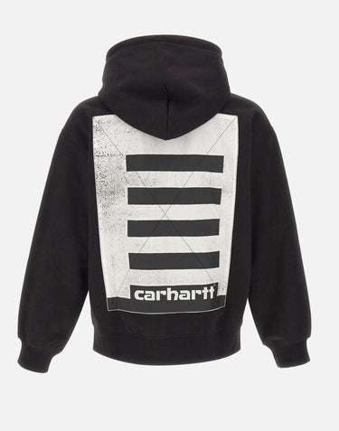 CARHARTT WIP "Hooded Archive Lines Jacket" BLACK Uomo 