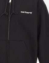 CARHARTT WIP "Hooded Archive Lines Jacket" BLACK Uomo 