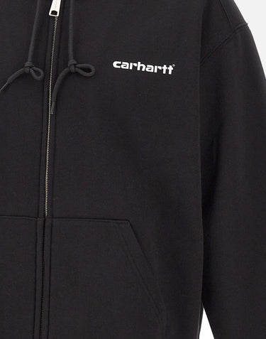 CARHARTT WIP "Hooded Archive Lines Jacket" BLACK Uomo 