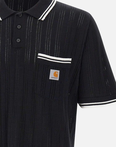 CARHARTT WIP Polo "S/S Ramsey" BLACK Uomo 