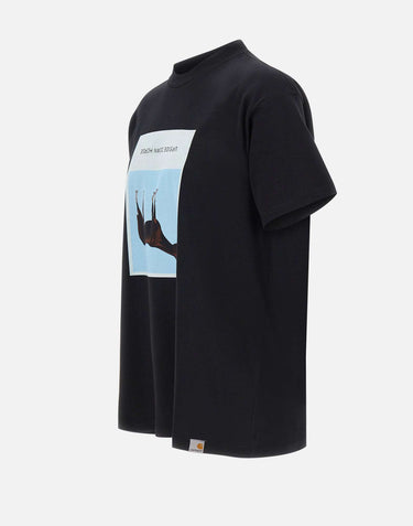 CARHARTT WIP T-shirt "S/S Sean Hamilton 02" BLACK Uomo 
