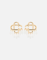 "Pearl Drop Logo Earrings" APF25JW093 01 CASABLANCA 