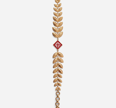 "Gold Laurel Leaf Bracelet" APF25JW254 01 CASABLANCA 