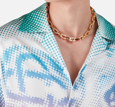 "Enamel C Link Necklace" ASP26JW323 02 CASABLANCA 