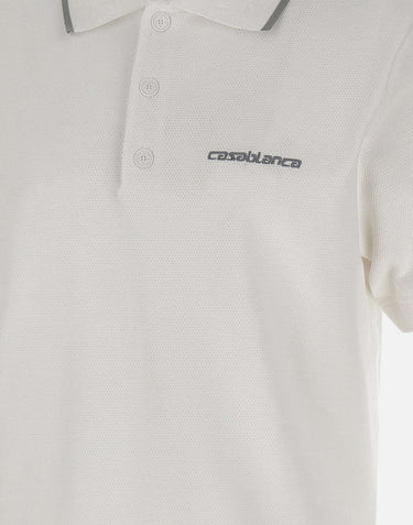 Polo in piqué "Embossed laurel" MSP26JTP243 01 CASABLANCA 