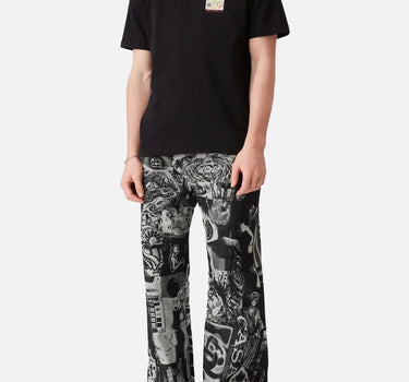 CASABLANCA T-shirt "Tennis landscape" BLACK Uomo 