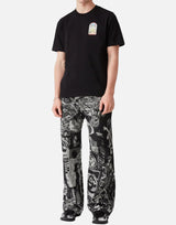 CASABLANCA T-shirt "Tennis landscape" BLACK Uomo 