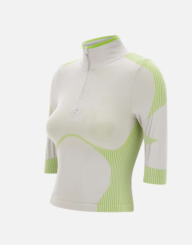 Top senza cuciture con mezza zip WSP26ACT056 01 CASABLANCA 