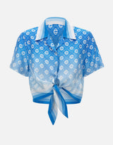Camicia corta in seta con nodo WSS26SH266 01 CASABLANCA 