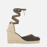 CASTANER Espadrillas con zeppa "Carina" BROWN Donna 